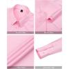 J.VER Womens Dress Shirts Long Sleeve Button Down Shirt Wrinkle-Free Business Casual Blouse Office Work Tops(Pink)
