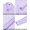 J.VER Womens Dress Shirts Long Sleeve Button Down Shirt Wrinkle-Free Business Casual Blouse Office Work Tops(Purple)
