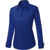 J.VER Womens Dress Shirts Long Sleeve Button Down Shirt Wrinkle-Free Business Casual Blouse Office Work Tops(Royal Blue)