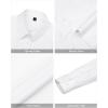 J.VER Womens Dress Shirts Long Sleeve Button Down Shirt Wrinkle-Free Business Casual Blouse Office Work Tops(White)