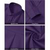 J.VER Womens Oversized Button Down Shirts Casual Long Sleeve Lightweight Breathable Solid Cotton Blouse Office Dress Shirt(Dark Purple)