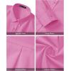J.VER Womens Oversized Button Down Shirts Casual Long Sleeve Lightweight Breathable Solid Cotton Blouse Office Dress Shirt(Hot Pink)