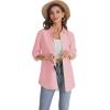 J.VER Womens Oversized Button Down Shirts Casual Long Sleeve Lightweight Breathable Solid Cotton Blouse Office Dress Shirt(Light Pink)