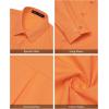 J.VER Womens Oversized Button Down Shirts Casual Long Sleeve Lightweight Breathable Solid Cotton Blouse Office Dress Shirt(Orange)