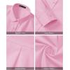 J.VER Womens Oversized Button Down Shirts Casual Long Sleeve Lightweight Breathable Solid Cotton Blouse Office Dress Shirt(Pink)
