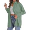 J.VER Womens Oversized Button Down Shirts Casual Long Sleeve Lightweight Breathable Solid Cotton Blouse Office Dress Shirt(Sage Green)
