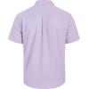 Mens Linen Shirts Short Sleeve Button Down Shirt Casual Cuban Guayabera Lightweight Summer Beach Solid Tops(Light Purple)