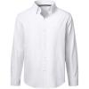 J.VER Boy’s Long Sleeve Oxford Dress Shirts Solid Casual Button Down Collar Shirt Kids Formal Uniform Tops(A White)