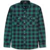 J.VER Flannel Shirt for Men Plaid Long Sleeve Casual Button Down Shirts Regular Fit Cotton Buffalo Checkered Top with Pockets(Green Black)