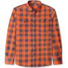 J.VER Flannel Shirt for Men Plaid Long Sleeve Casual Button Down Shirts Regular Fit Cotton Buffalo Checkered Top with Pockets(Grey Orange)