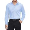 J.VER Men’s Dress Shirts Stretch Stain Shield Long Sleeve Solid Formal Shirt Business Casual Button Down Shirts(Blue)