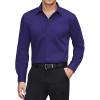 J.VER Men’s Dress Shirts Stretch Stain Shield Long Sleeve Solid Formal Shirt Business Casual Button Down Shirts(Dark Purple)