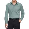 J.VER Men’s Dress Shirts Stretch Stain Shield Long Sleeve Solid Formal Shirt Business Casual Button Down Shirts(Grayish Green)