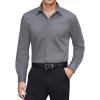 J.VER Men’s Dress Shirts Stretch Stain Shield Long Sleeve Solid Formal Shirt Business Casual Button Down Shirts(Grey)