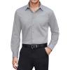 J.VER Men’s Dress Shirts Stretch Stain Shield Long Sleeve Solid Formal Shirt Business Casual Button Down Shirts(Light Grey)