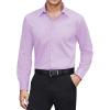 J.VER Men’s Dress Shirts Stretch Stain Shield Long Sleeve Solid Formal Shirt Business Casual Button Down Shirts(Light Purple)