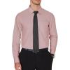 J.VER Men’s Dress Shirts Wrinkle Free Long Sleeve Formal Shirt Solid Business Casual Button Down Shirts for Wedding Prom(Dusty Pink)