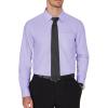 J.VER Men’s Dress Shirts Wrinkle Free Long Sleeve Formal Shirt Solid Business Casual Button Down Shirts for Wedding Prom(Lilac Purple)