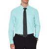 J.VER Men’s Dress Shirts Wrinkle Free Long Sleeve Formal Shirt Solid Business Casual Button Down Shirts for Wedding Prom(Mint Blue)