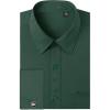 J.VER Men’s French Cuff Dress Shirts Regular Fit Long Sleeve Spread Collar Metal Cufflink(Army Green)