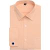 J.VER Men’s French Cuff Dress Shirts Regular Fit Long Sleeve Spread Collar Metal Cufflink(Orange)
