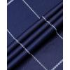 J.VER Men’s Plaid Printed Casual Button Down Shirts Wrinkle-Free Long Sleeve Dress Shirt Blue Large