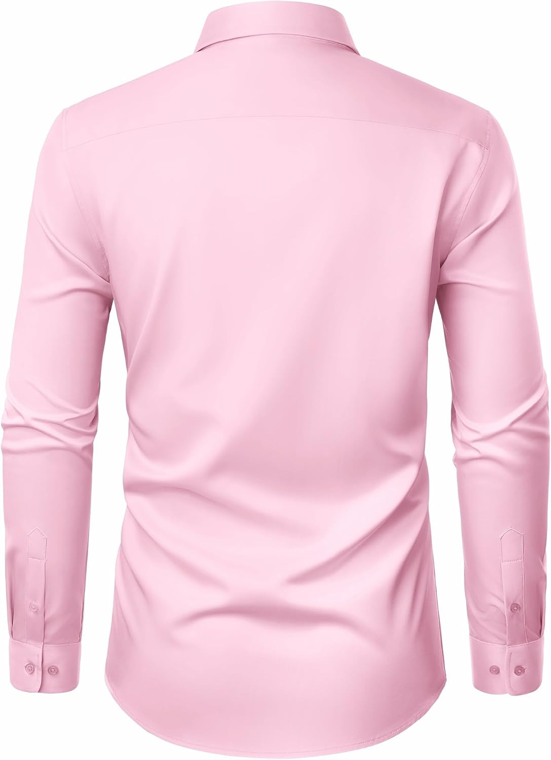 image:imageJVER Mens Dress Shirts Stretch Stain Shield Button Down Shirt Wrinkle Resistant Business Long Sleeve Shirt with PocketPink