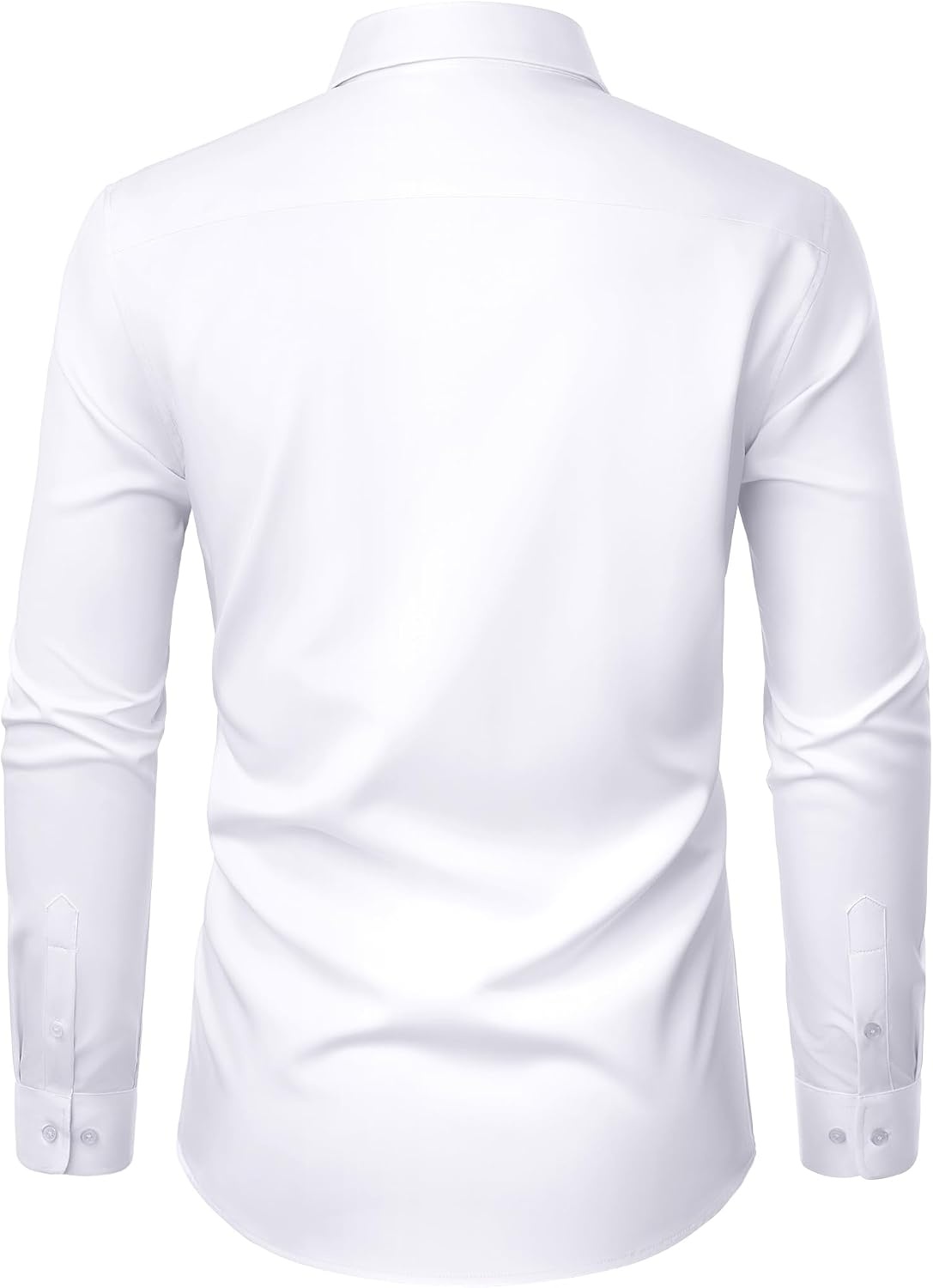 image:imageJVER Mens Dress Shirts Stretch Stain Shield Button Down Shirt Wrinkle Resistant Business Long Sleeve Shirt with PocketWhite
