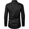 J.VER Men’s Dress Shirts Stretch Stain Shield Button Down Shirt Wrinkle Resistant Business Long Sleeve Shirt with Pocket(Black)