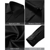 J.VER Men’s Dress Shirts Stretch Stain Shield Button Down Shirt Wrinkle Resistant Business Long Sleeve Shirt with Pocket(Black)