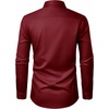 J.VER Men’s Dress Shirts Stretch Stain Shield Button Down Shirt Wrinkle Resistant Business Long Sleeve Shirt with Pocket(Burgundy)