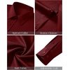 J.VER Men’s Dress Shirts Stretch Stain Shield Button Down Shirt Wrinkle Resistant Business Long Sleeve Shirt with Pocket(Burgundy)