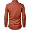 J.VER Men’s Dress Shirts Stretch Stain Shield Button Down Shirt Wrinkle Resistant Business Long Sleeve Shirt with Pocket(Burnt Orange)