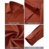 J.VER Men’s Dress Shirts Stretch Stain Shield Button Down Shirt Wrinkle Resistant Business Long Sleeve Shirt with Pocket(Burnt Orange)