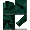 J.VER Men’s Dress Shirts Stretch Stain Shield Button Down Shirt Wrinkle Resistant Business Long Sleeve Shirt with Pocket(Green)