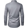 J.VER Men’s Dress Shirts Stretch Stain Shield Button Down Shirt Wrinkle Resistant Business Long Sleeve Shirt with Pocket(Grey)