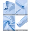 J.VER Men’s Dress Shirts Stretch Stain Shield Button Down Shirt Wrinkle Resistant Business Long Sleeve Shirt with Pocket(Light Blue)
