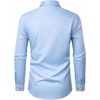 J.VER Men’s Dress Shirts Stretch Stain Shield Button Down Shirt Wrinkle Resistant Business Long Sleeve Shirt with Pocket(Light Blue)