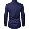 J.VER Men’s Dress Shirts Stretch Stain Shield Button Down Shirt Wrinkle Resistant Business Long Sleeve Shirt with Pocket(Navy Blue)
