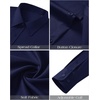 J.VER Men’s Dress Shirts Stretch Stain Shield Button Down Shirt Wrinkle Resistant Business Long Sleeve Shirt with Pocket(Navy Blue)
