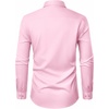 J.VER Men’s Dress Shirts Stretch Stain Shield Button Down Shirt Wrinkle Resistant Business Long Sleeve Shirt with Pocket(Pink)