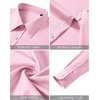 J.VER Men’s Dress Shirts Stretch Stain Shield Button Down Shirt Wrinkle Resistant Business Long Sleeve Shirt with Pocket(Pink)
