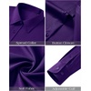 J.VER Men’s Dress Shirts Stretch Stain Shield Button Down Shirt Wrinkle Resistant Business Long Sleeve Shirt with Pocket(Purple)
