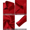 J.VER Men’s Dress Shirts Stretch Stain Shield Button Down Shirt Wrinkle Resistant Business Long Sleeve Shirt with Pocket(Red)