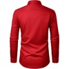 J.VER Men’s Dress Shirts Stretch Stain Shield Button Down Shirt Wrinkle Resistant Business Long Sleeve Shirt with Pocket(Red)