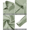 J.VER Men’s Dress Shirts Stretch Stain Shield Button Down Shirt Wrinkle Resistant Business Long Sleeve Shirt with Pocket(Sage Green)