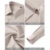 J.VER Men’s Dress Shirts Stretch Stain Shield Button Down Shirt Wrinkle Resistant Business Long Sleeve Shirt with Pocket(Tan)