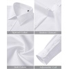 J.VER Men’s Dress Shirts Stretch Stain Shield Button Down Shirt Wrinkle Resistant Business Long Sleeve Shirt with Pocket(White)