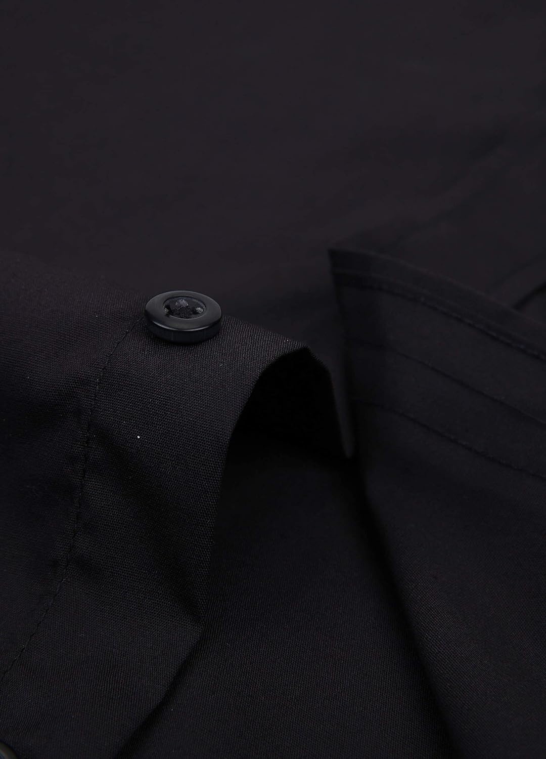 image:imageJVER Mens French Cuff Dress Shirts Regular Fit Long Sleeve Dress ShirtBlack