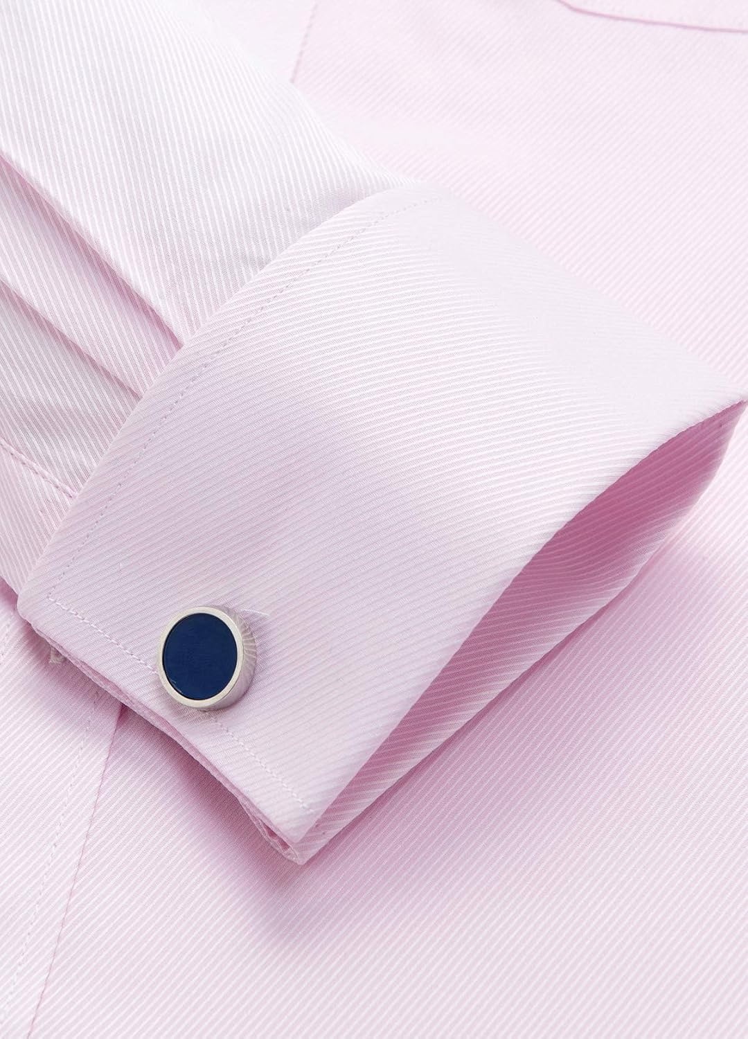 image:imageJVER Mens French Cuff Dress Shirts Regular Fit Long Sleeve Dress ShirtPink
